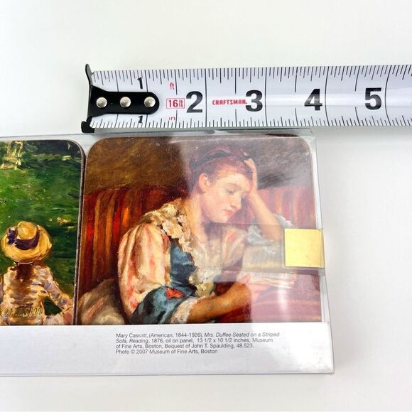 Vintage Coasters Inspiring Impressionism Art Set of 6, 3.75 In Square - Picture 4 of 5